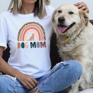Dog Mom White T-Shirt